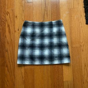 Forever 21 B&W plaid wool pencil skirt (S)